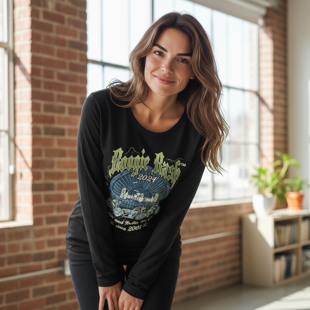 🏍️ Long Sleeve Ladies Artwork T-Shirt #398